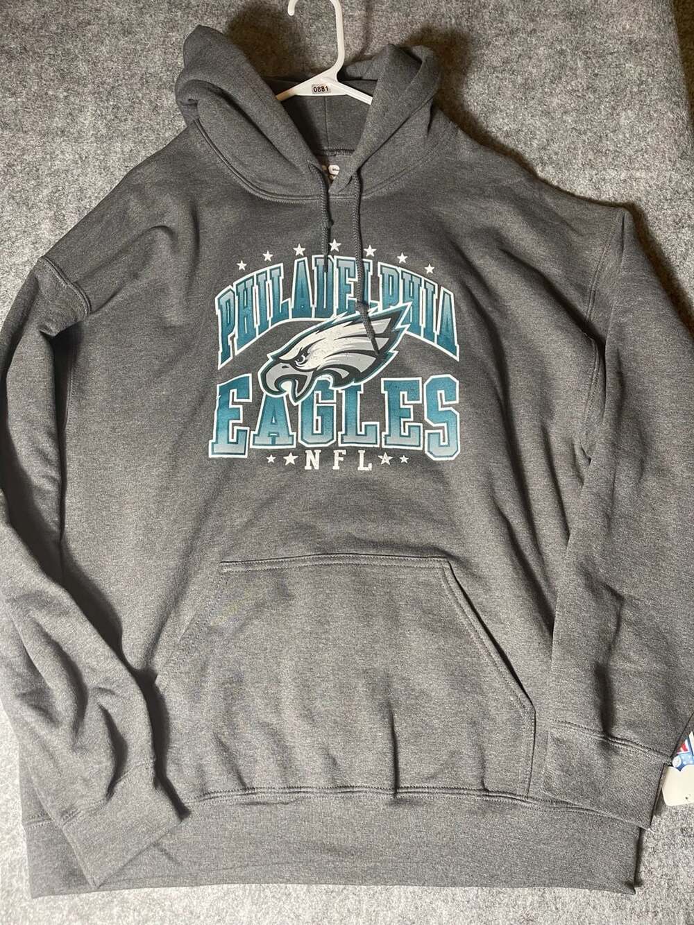 Philadelphia Eagles Charcoal Victory Arch Pullover Hoodie